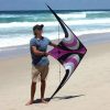 Offshore high performance stunt kite against teenager to show its 2.1m size