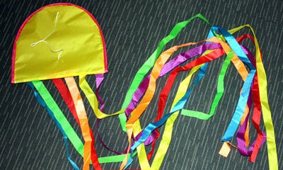 Jellyfish single string kite. No assembly needed