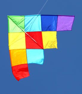 magnificent single string patchwork delta kite