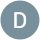 letter d in blue circle