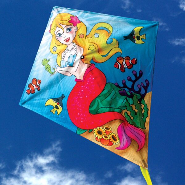 Mermaid design on diamond kite