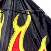 stitching detail of flames stunt kite for teenagers