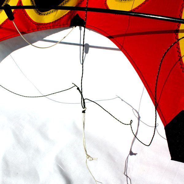 bridle strings on a flames dual control stunt kite