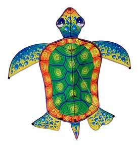 Sea Turtle flying in a late afternoon sky