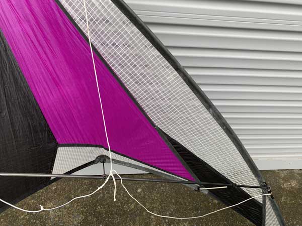 mylar cloth with purple and black ripstop