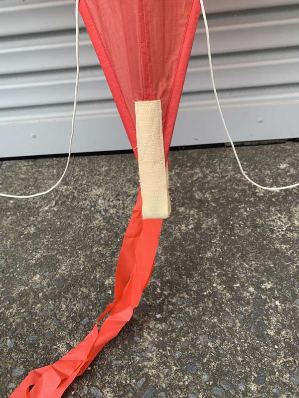 red tail on as kite