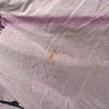 rust stains on a purple kite sail