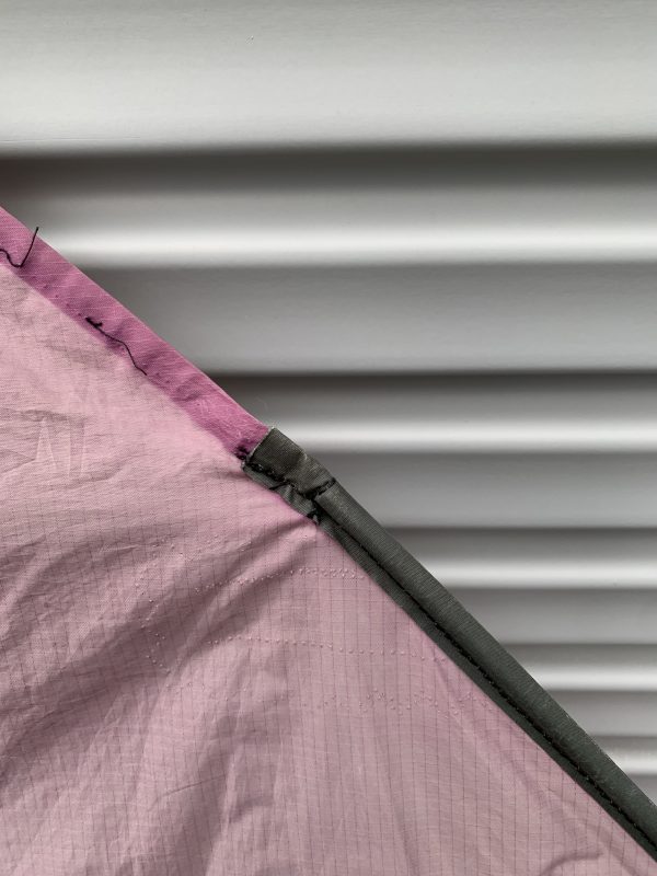 reinforced leading edge on a purple delta kite