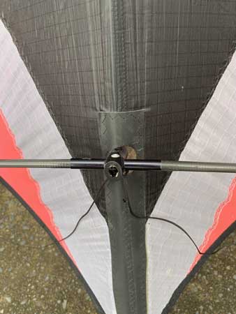 T piece on a stunt kite
