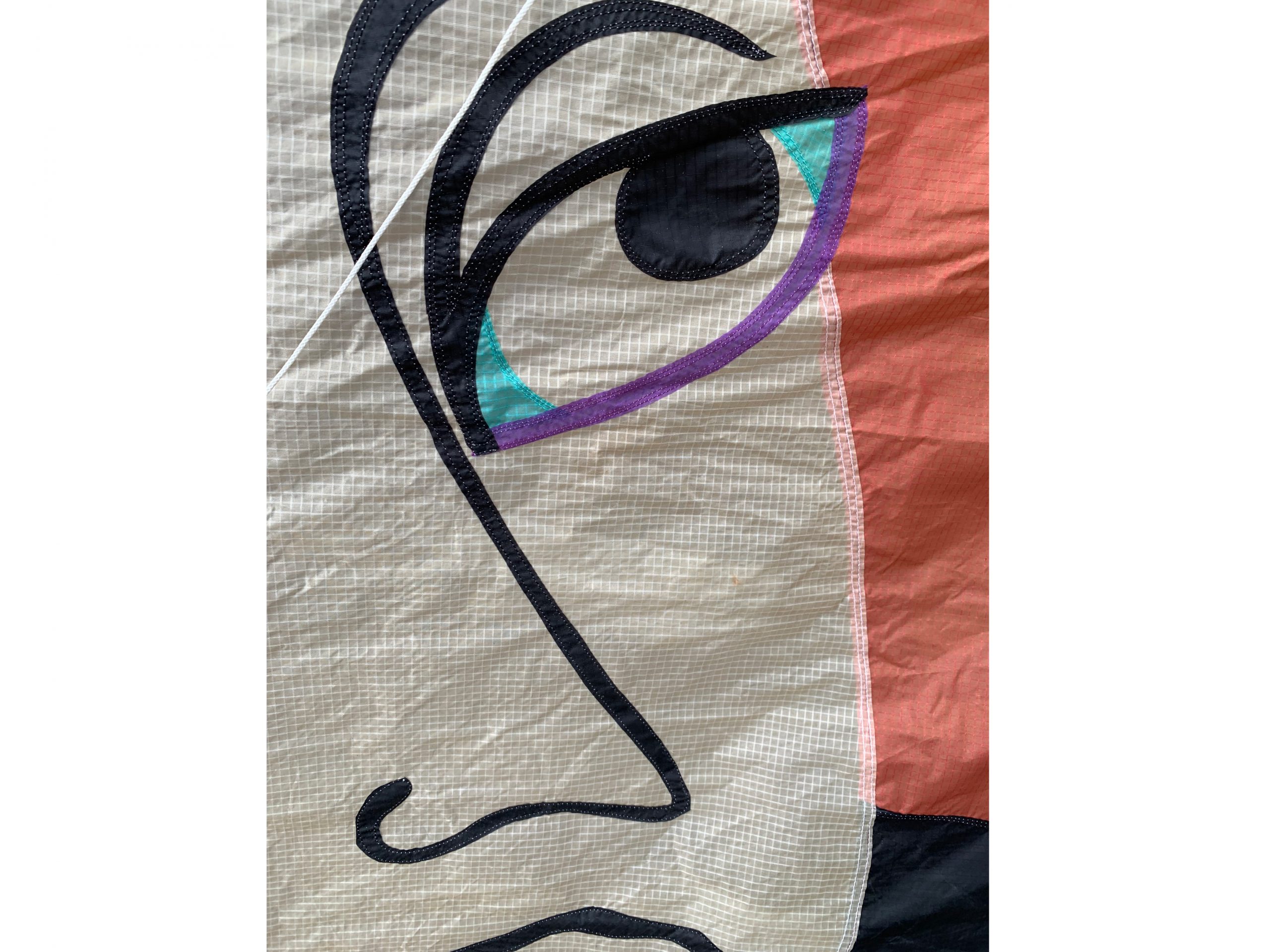 design detail on a rokkaku kite