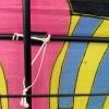 close up of stitching on a rokkaku kite