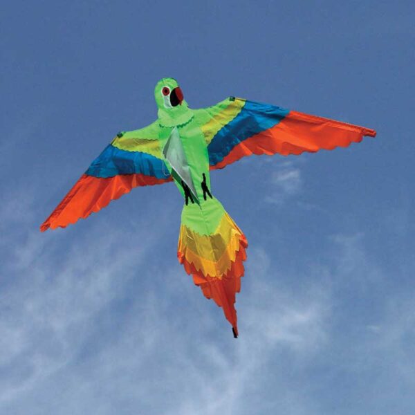 Lorikeet bird kite in a blue sky