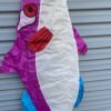 purple and white fish windsock