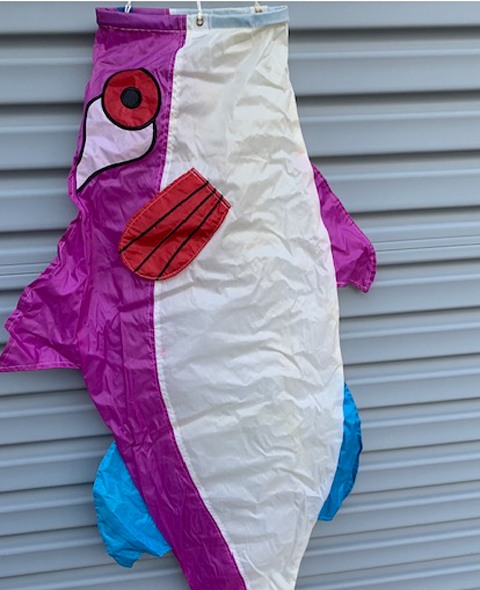 Rainbow Fish Windsock Wind Spinner For Kite Tail Backyard Garden Decor