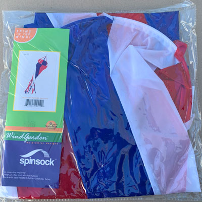 front of packaging on 2 m spinsock