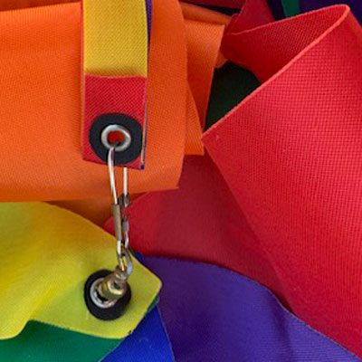 snap swivel colse up for spinning basket set