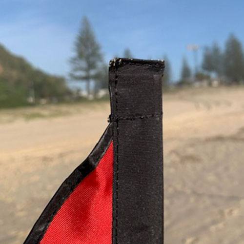 close up of top of a festival feather