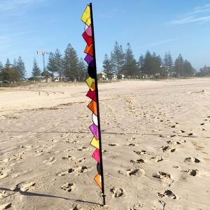 Sunset feather on the beach