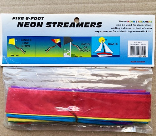 packet of 6 foot long tail streamers