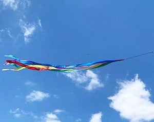 1.8 metre streamer tails flying in the sky