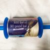 blue spool with 500ft of 90pound kite line