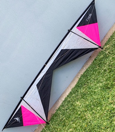 Nitro foil kite on the beach. A no frame foil stunt kite for teenagers and adults
