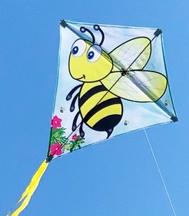 Bumble Bee pattern on diamond kite