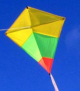 Australian made childrens kite Diamond Tricolour