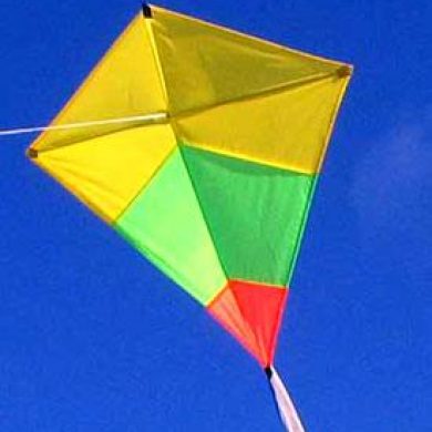 Australian made childrens kite Diamond Tricolour