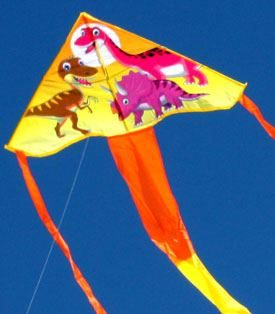 dinosaur long tailed delta kite for kids