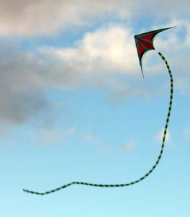 10m kite tail behing a Fluid