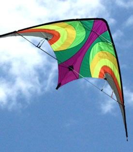High Performance Adults kite Offshore Tropical flying on a clear day