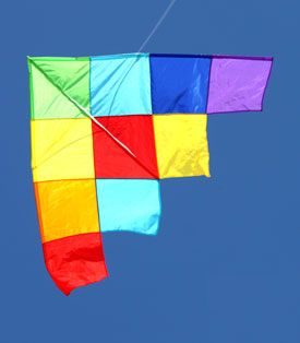 magnificent single string patchwork delta kite